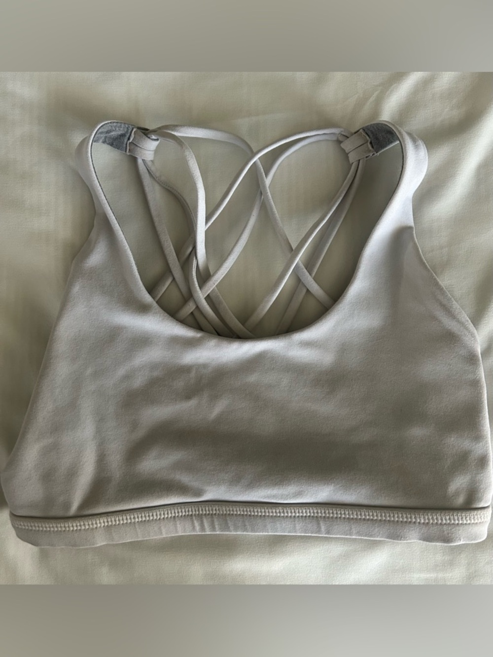 Born Primitive Light Gray Strappy Sports Bra
